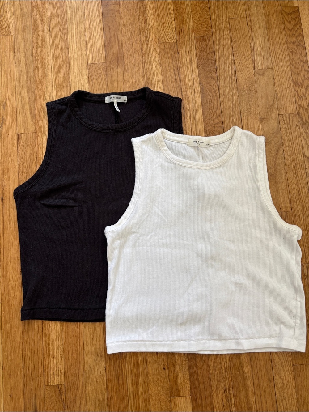 rag & bone cropped tank set - col: Black and White